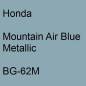 Preview: Honda, Mountain Air Blue Metallic, BG-62M.